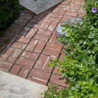 Brickwork, brick walkway, tuckpointing